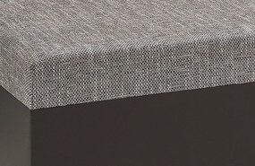 Sedacia súprava Rumba, tvar U, čierna ekokoža/melírová tkanina