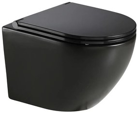 Závesná misa čierna Robin to s doskou volne padajúca