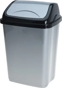Odpadkový kôš 5 l, čierno-sivý%