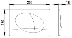 Mereo, Nova ovladacie tlačítko, čierna, 255x177x18 mm, MER-MM11