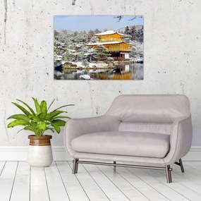 Sklenený obraz - Kinkakudži, Japonsko (70x50 cm)