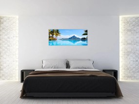 Obraz - Palmy a pláže (120x50 cm)