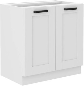 Dolná kuchynská skrinka Lucid 80 D 2F BB (korpus: biela + front: mdf biela). Vlastná spoľahlivá doprava až k Vám domov. 1134632