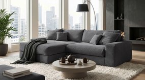 XXXLutz ROZKLADACIA ROHOVÁ SEDAČKA, textil, antracitová P & B - Online Only obývacie izby - 002220024201