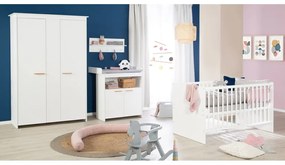 Biela postieľka s nastaviteľnou výškou 70x140 cm Anton – Roba