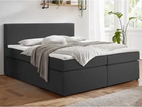Posteľ boxspring Aston 180x200 cm, antracitovo šedá látka%