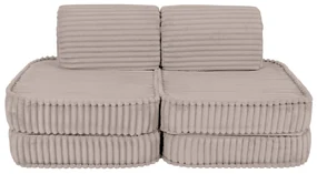 MeowBaby® Churros detská pohovka Basic, Pebble Beige