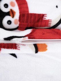 Predĺžené obliečky mikroplyš Exclusive – Tučniaci biele