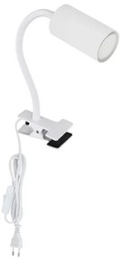 Globo 57911KW - Flexibilná lampa s klipom ROBBY 1xGU10/25W/230V biela