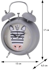 Detské stolné hodiny Zebra, viacfarebná
