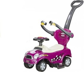 LEAN CARS Detské odrážadlo kupé s vodiacou rúčkou fialové