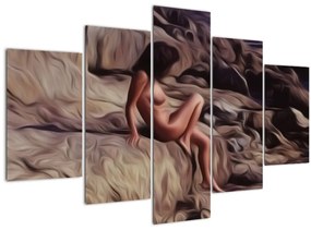 Obraz - Maľba ženy (150x105 cm)