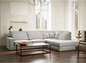 Svetlosivá ženilková rohová pohovka (pravý roh/do L) Kirou – Maison de Rêve