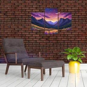 Obraz - Fialová krajina (90x60 cm)