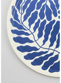 Wrap Ilustrovaná tácka drevená Art Trays by Linnéa Andersson okrúhla modrá
