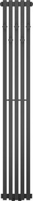 Mexen, Mexen Flux dekoratívny kúpeľňový radiátor 1500 x 240 mm, 450 W, antracit - W127-1500-240-00-66