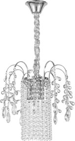 Toolight Toolight, krištáľová závesná lampa Ø30 cm, 3×E14, SWE089-CP, chrómová, OSW-30216