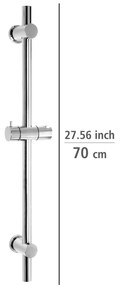 Samodržiaca sprchová tyč z nerezovej ocele v lesklej striebornej farbe 70 cm – Wenko