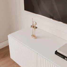 TV skrinka DOROTHY závesná 100cm biela drážkovaná