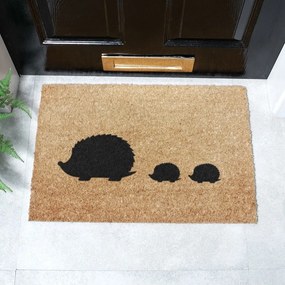 Rohožka z kokosového vlákna 40x60 cm Hedgehog Family – Artsy Doormats