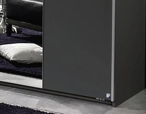 Šatníková skriňa Prenzlau, 218 cm,tmavá sivá / sivý betón