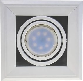 Podhľadové svietidlo Blocco, 1x biele kovové tienidlo, (možnosť polohovania), w