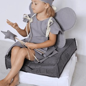 Prešívaný puf biela 46x46x13cm