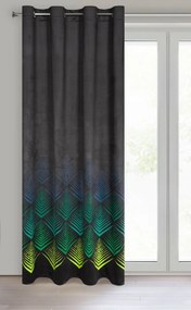 ZATEMŇOVACÍ ZÁVES NA KRÚŽKOCH ANGELINA 140X250 CM ČIERNA