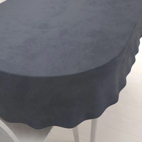 Biante Veľký zamatový oválny obrus Velvet Premium SVP-004 Antracitovo sivý 180x220 cm