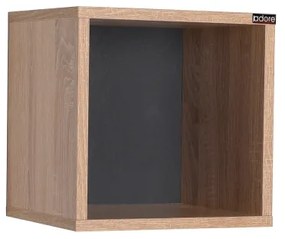 Nástenná polica 33x33 cm hnedá