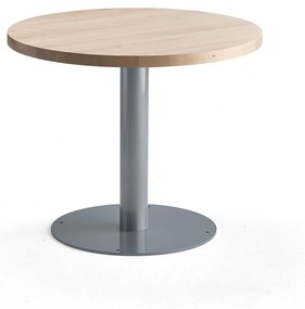 Jedálenský stôl UNITE, Ø 900 mm, breza