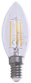 Dekoračná LED žiarovka E14 neutrálna 4000k 4w 470 lm sviečka