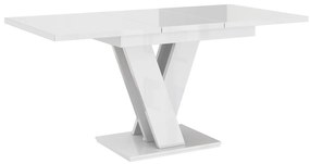 Rozkladací stôl Hildaria (biela + betón). Vlastná spoľahlivá doprava až k Vám domov. 1053925