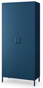 Šatníková skriňa FLAVIO, 800 x 1850 x 450 mm, Modern: tmavomodrá farba