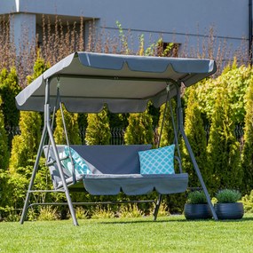 Záhradná hojdačka Evan - antracit / tmavosivá