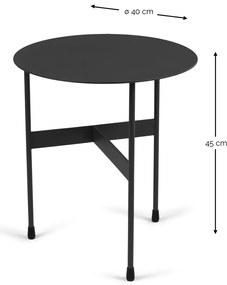 Kovový okrúhly odkladací stolík ø 40 cm Mira – Spinder Design
