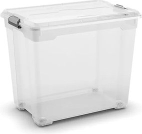 KIS Moover Box XXL priehľadný s kolieskami, 80 l