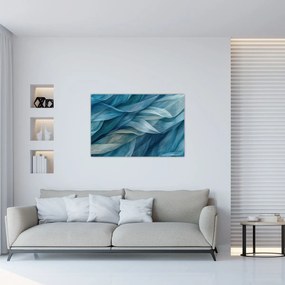 Obraz - Modrobiele vlnky (90x60 cm)
