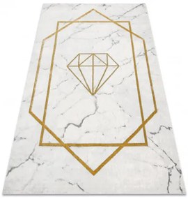 Koberec EMERALD exkluzívny 1019 glamour, styl diament, marmur krém / zlatý