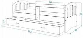 GL Detská posteľ Hana Biela Variant veľkosť postele: 140x80
