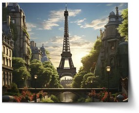 Sablio Plagát Paríž Eiffelova veža Art - 120x80 cm