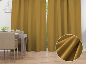 Biante Zamatový záves Velvet Prémium SVP-009 Horčicový - šírka 135 cm 135x260 cm