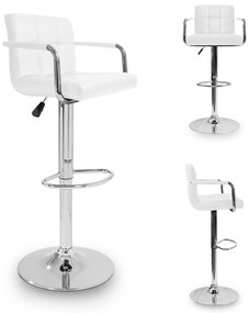 2x Barová stolička s podpierkami rúk AGA 2xMR2010WHITE - biela