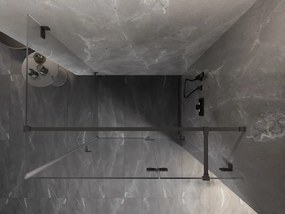 Mexen Lunar T výklopný sprchový kút pravý 110 x 90 cm, číre sklo, grafitová, 834T-110-090-95-00-P