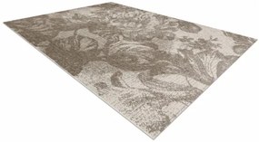 Koberec šnúrkový SIZAL FLOORLUX 20491 KVETY šampanské/tmavosivý