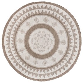 NORTHRUGS - Hanse Home koberce Kusový koberec Twin Supreme 105444 Linen kruh – na von aj na doma - 200x200 (priemer) kruh cm