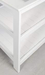 Aqualine Aqualine, ETIDE policová umývadlová skrinka 61,5x85x44 cm, matná biela, ET610