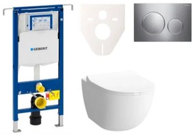 Cenovo zvýhodnený závesný WC set Geberit do ľahkých stien / predstenová montáž + WC VitrA VitrA Shift SIKOGES4N41, 1 ks
