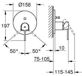 GROHE 24060003 - Batéria PLUS lesklý chróm