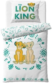 Obojstranné bavlnené posteľné obliečky Leví kráľ – motív Simba a Nala - 100% bavlna - 70 x 90 cm + 140 x 200 cm